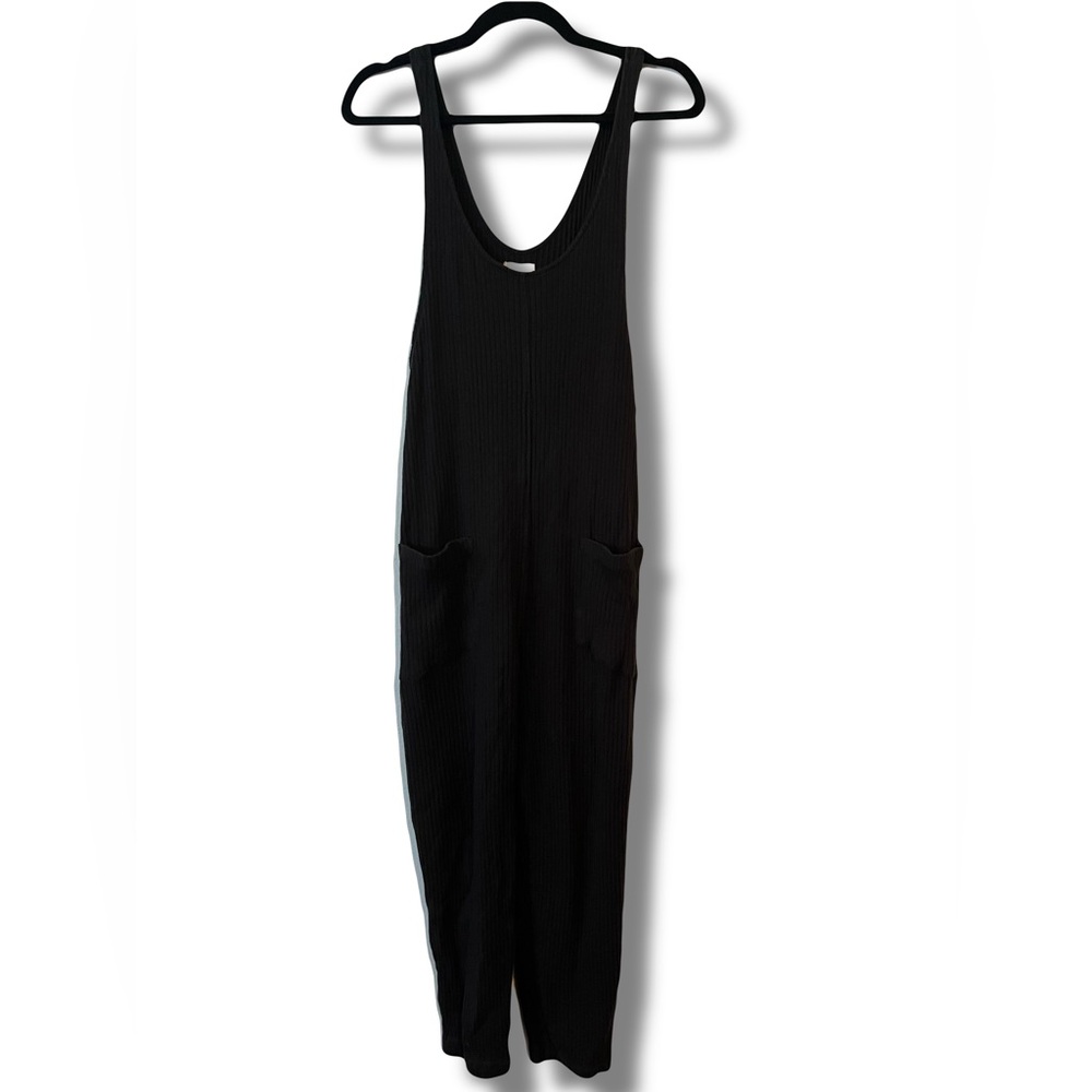 Women’s For Days - Organic Recycled Cotton - Black Ribbed Jumpsuit